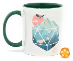Glassstaff Geschenkbox Tasse & Würfel D20 A D20 Scene