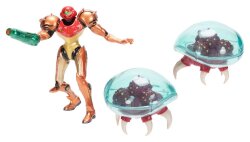 World of Nintendo Metroid Minifiguren 3er-Pack Samus Bounty Hunter 6 cm