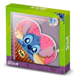 Lilo & Stitch Heart Diary & Pen Geschenk-Set Muffin Pink