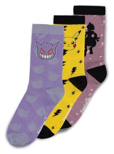 Pokémon Socken 3er-Pack Crew 39-42