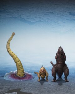 Godzilla 2016 S.H.MonsterArts Actionfiguren 3er-Pack The Second Form, Thrid Form, Giant Unidentified Creature Set