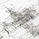 Herr der Ringe Bauplan Kunstdruck The Stable of Edoras 59 x 42 cm