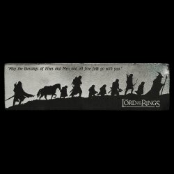 Herr der Ringe Leder Lesezeichen Fellowship Silhouette
