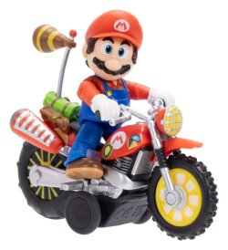 Der Super Mario Galaxy Film Actionfigur mit Rückziehmotorrad Mario 6 cm
