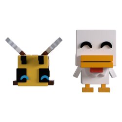 Minecraft Vinyl Figuren Bee and Chicken Monitor Buddiez