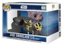 Star Wars: The Mandalorian and Grogu POP! Rides Deluxe Vinyl Wackelkopf-Figur Zeb Orrelios in the Razor Crest 9 cm