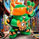 Teenage Mutant Ninja Turtles x Grape Brain Vinyl-Figur Michelangelo 24 cm