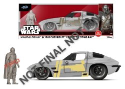 Star Wars Diecast Modell 1:24 Mandalorian Chevrolet Corvette Sting Ray 1963