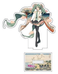 Hatsune Miku x Katsushika Hokusai iXima Die-Cut Acrylaufsteller Shinagawa Gotenyama on the Tokaido 10 cm (5)