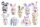 Original Character Minifiguren 6er-Pack Meya & Mocici Candy Heart Rabbit Blind Box 