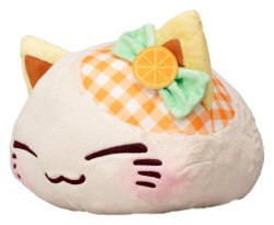 Nemuneko Cat Fruit Großes Plüschfigur Orange 30 cm