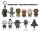 Star Wars Most Wanted Bounty Hunters 3D PVC-Taschenanhänger Serie 1 Display (24)