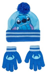 Lilo & Stitch 2er-Set Beanie & Handschuhe Blau
