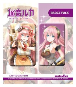 Vocaloid Ansteck-Button 2er-Pack Megurine Luka (Art by kurojish)