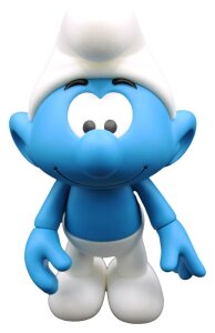 Die Schlümpfe Vinyl Figur Schlumpf Weiß und Blau - Flocked 19 cm