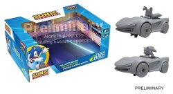 Sonic the Hedgehog Pull & Speed Auto mit Rückziehmotor Sonic Racing CrossWorlds - Twinpack