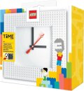 Lego Wanduhr Time by IQHK Weiß