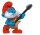 Die Schlümpfe PVC Figur Papa Schlumpf mit Gitarre 5,5 cm