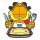 Garfield Ansteck-Pin Disco Garfield Lasagna Dinner 5 cm