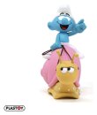 Die Schlümpfe: Spardose Smurf on a Snails Back 19 cm