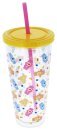 Glücksbärchis Becher mit Strohhalm 350 ml