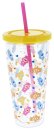 Glücksbärchis Becher mit Strohhalm 350 ml