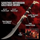 Kit Rae Swords of the Ancients Replik Savathos-Mithrodin Kriegsschwert Gold Version 111 cm