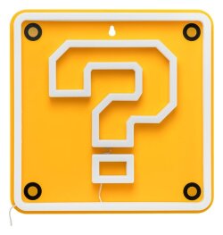 Super Mario LED Neon Wandleuchte Question Block 24 x 24 cm