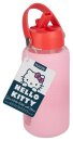 Sanrio Glas Trinkflasche Hello Kitty mit Hülle