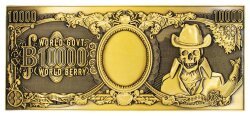 One Piece Replik 10.000 World Berry Metall-Banknote 6 x 15 cm