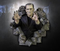 Frankenstein Wand-Skulptur 1/1 Boris Karloff als Frankensteins Monster 94 x 94 cm