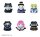 Hunter x Hunter Mega Cat Project Minifiguren Nyanter x Nyanter the Phantom Troupe x Cat 3 cm Blind Box Display (8)