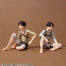 Attack on Titan G.E.M. Series PVC Figuren 2er-Pack Eren Yeager & Squad Captain Levi Palm Size