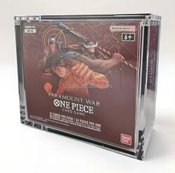 Evoretro Acryl Display Case für Bandai One Piece TCG größere Booster Box (OP-02)