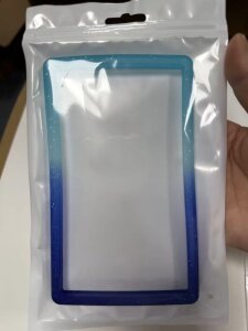 Evoretro Bumper für PSA gegradete Karten-Slab Gradient Light Blue-Dark Blue Glitter