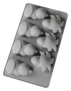 Peanuts Silikon-Muffinbackform Snoopy & Woodstock grau