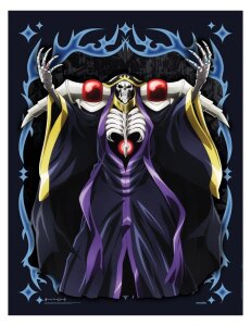 Overlord Fabric Poster Ainz Ooal Gown 130 x 170 cm