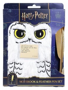 Harry Potter Plüsch Notizbuch Set mit Stift Hedwig Magical Locations