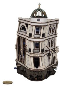 Harry Potter Modellbausatz aus Holz Gringotts Bank Murmelbahn