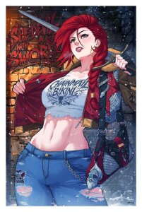 Dynamite Entertainment Kunstdruck Red Sonja 61 x 41 cm - ungerahmt