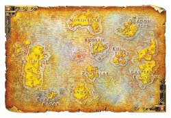 World of Warcraft Replik Metal Map of Azeroth Limited Edition 12 x 18 cm