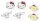 Sanrio Ohrstecker-Set Hello Kitty, Cinnamon Roll und Pompompurin