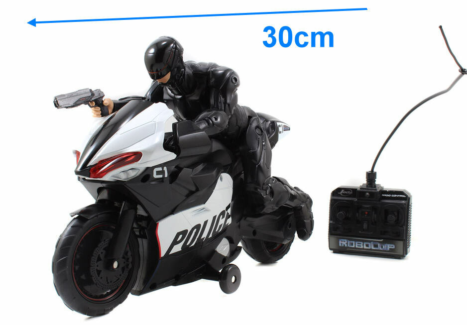 Robocop RC ferngesteuertes Polizei Auto Motorrad Police Cruiser 30cm