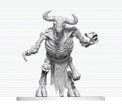 Dungeons & Dragons Nolzurs Marvelous Miniatures Miniatur unbemalt Minotaurus Skelett 17 cm