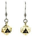 Lair Wear Würfel-Ohrringe D20 Gold Metal