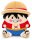 One Piece Plüschfigur Monkey D. Ruffy SD Version 15 cm