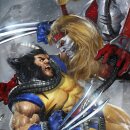 Marvel Kunstdruck Wolverine vs Omega Red 46 x 61 cm - ungerahmt