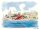 Porco Rosso Puzzle und Staffelei Savoia water landing (150 Teile)