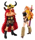 One Piece WALLSTAR PVC Figuren 2er-Pack Monkey D. Ruffy & Nami Ver. Elbaph 11 cm (with gift)