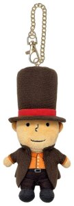 Professor Layton und die Neue Welt des Dampfes Plüsch-Schlüsselanhänger Metall 16 cm